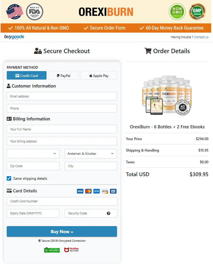 Biovera BHB Burn Gummies Checkout Page